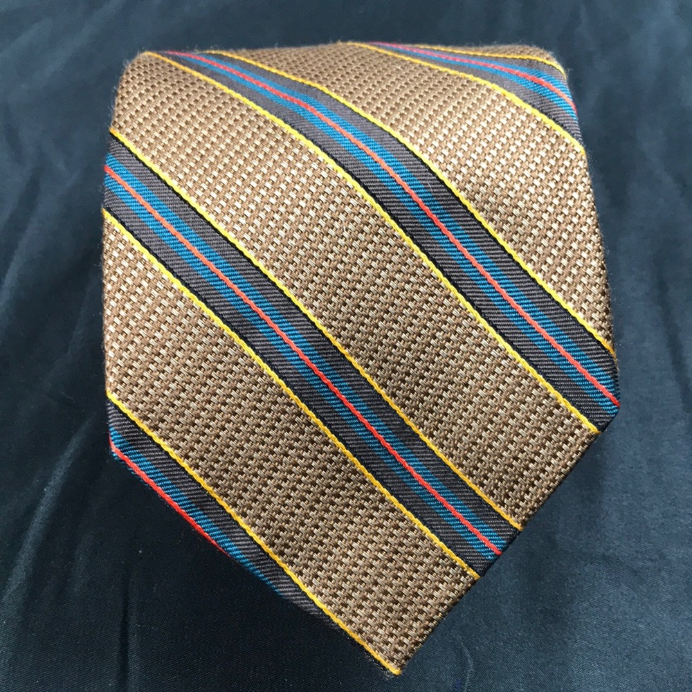🔵 Panache six-fold quality striped silk tie